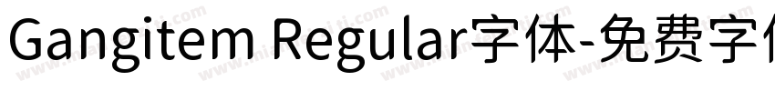Gangitem Regular字体字体转换